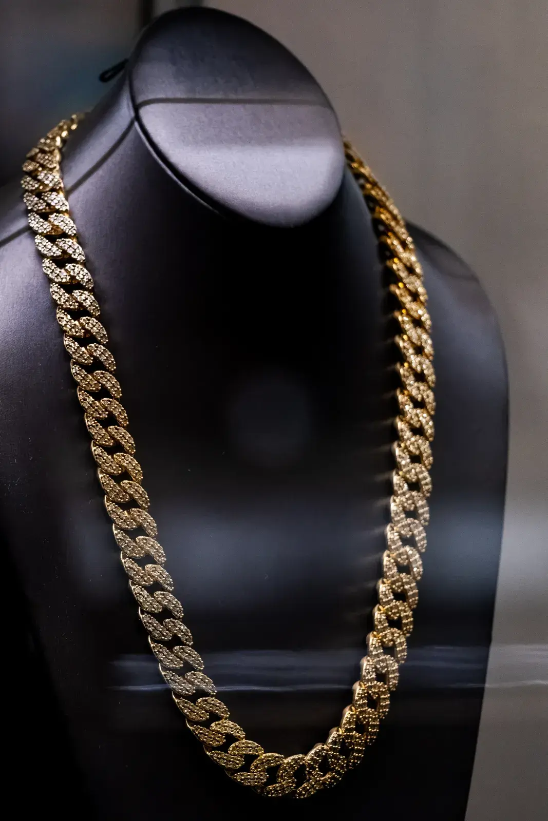 A diamond Cuban link chain