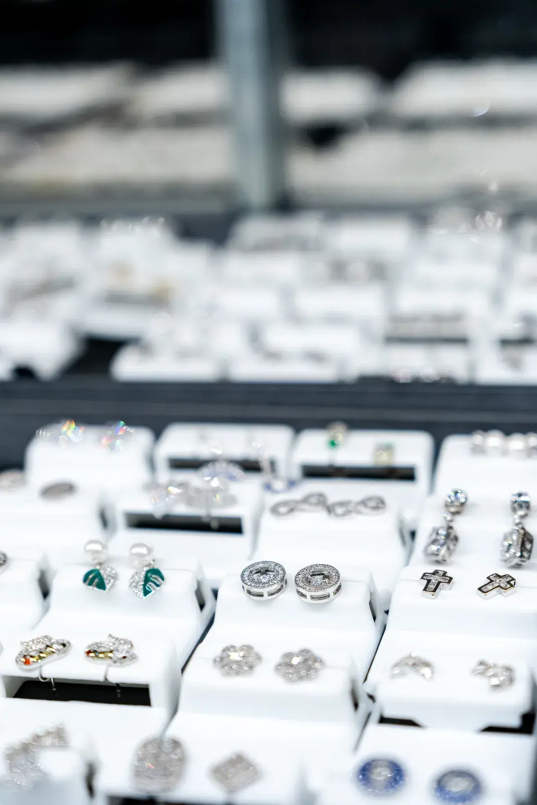 Diamond stud earrings