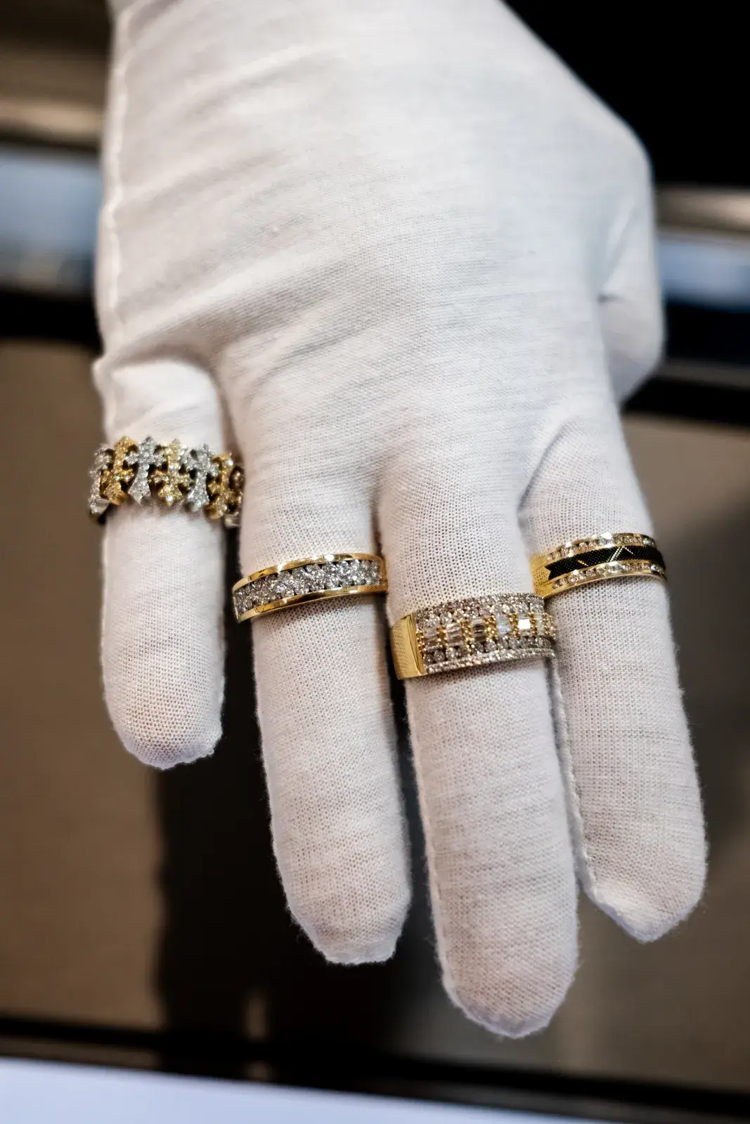 Cuban link rings, white-glove service