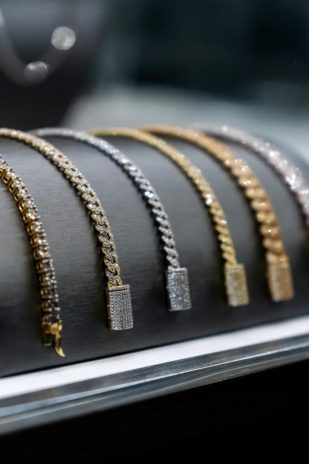 Gold tennis bracelets